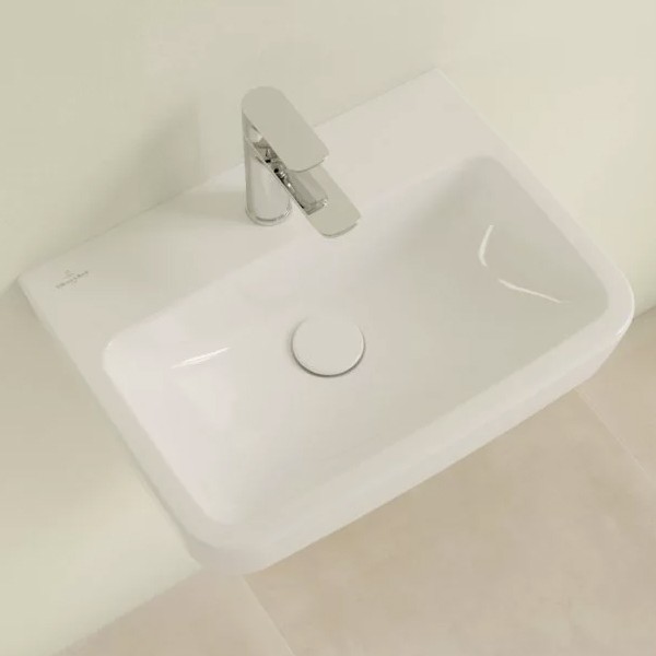 VB Handwaschbecken O.novo 434451 500x370mm Eckig Weiß Alpin CeramicPlus
