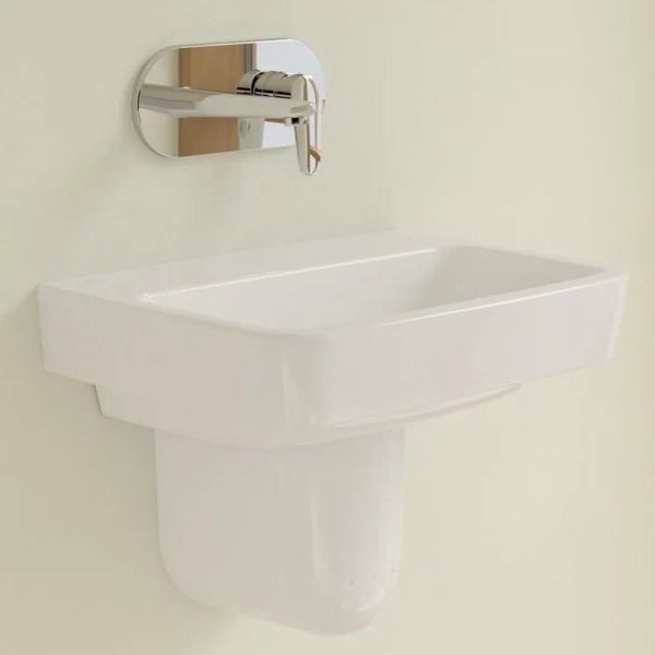 VB Handwaschbecken O.novo 434453 500x370mm Eckig Weiß Alpin CeramicPlus