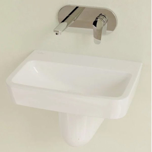 VB Handwaschbecken O.novo 434453 500x370mm Eckig Weiß Alpin CeramicPlus