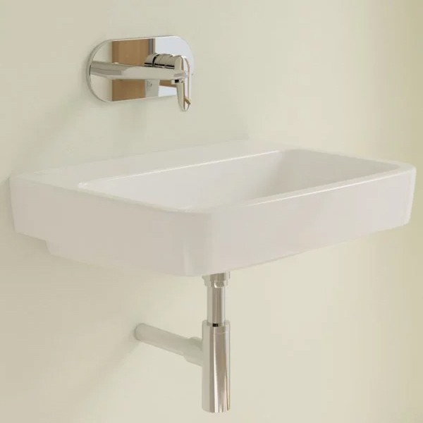 VB Waschbecken O.novo 4A416F 600x460mm Eckig Weiß Alpin CeramicPlus