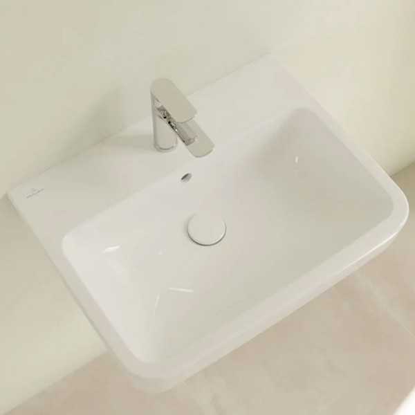 VB Waschbecken O.novo 4A416G 600x460mm Eckig Weiß Alpin CeramicPlus