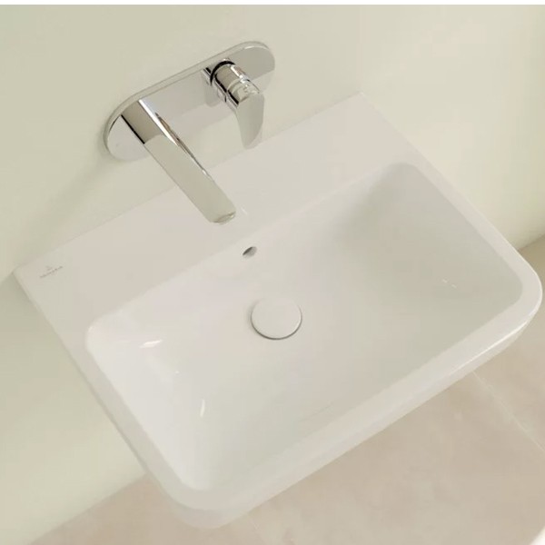 VB Waschbecken O.novo 4A416J 600x460mm Eckig Weiß Alpin CeramicPlus