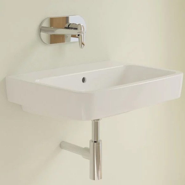 VB Waschbecken O.novo 4A416J 600x460mm Eckig Weiß Alpin CeramicPlus