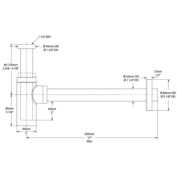 Victoria & Albert Geruchverschluß für Einsatz mit K19 / K20 / K21 / K24 / K25 KIT22 brushed nickel