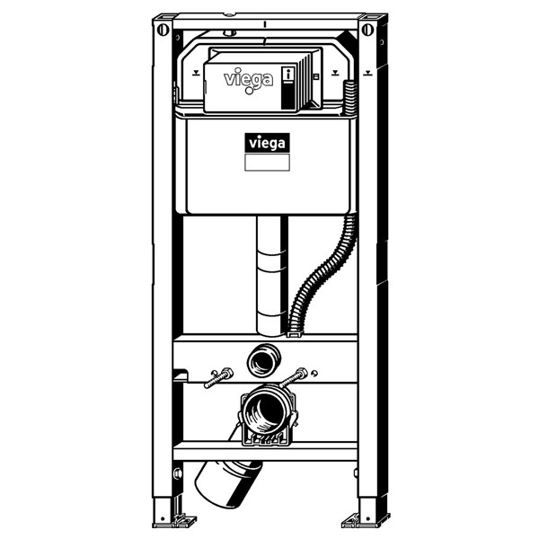 Viega WC Element Prevista Dry 8522 mit Dusch WC Anschluss 1120 mm