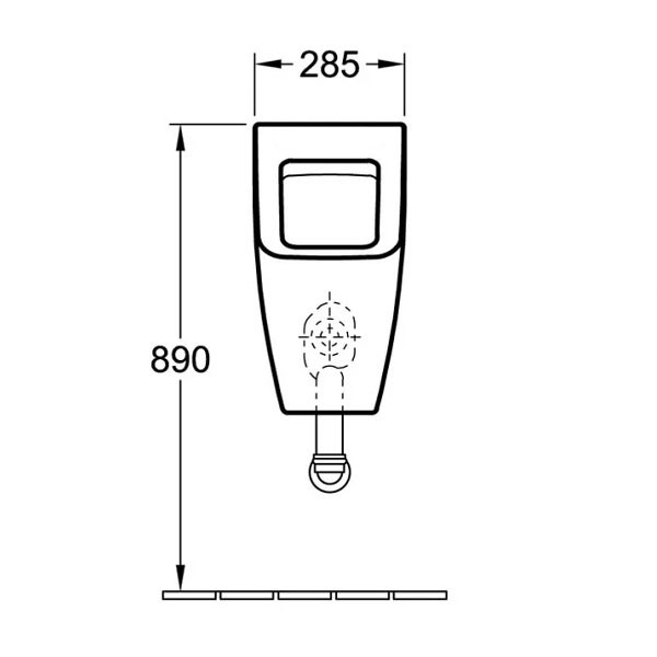 VB Absaug-Urinal Venticello 5504R0 285x545x315mm Stone White CeramicPlus