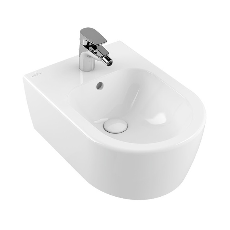 Villeroy & Boch Bidet Avento 5405 370x530mm mit Überlauf wandhängend Weiß Alpin