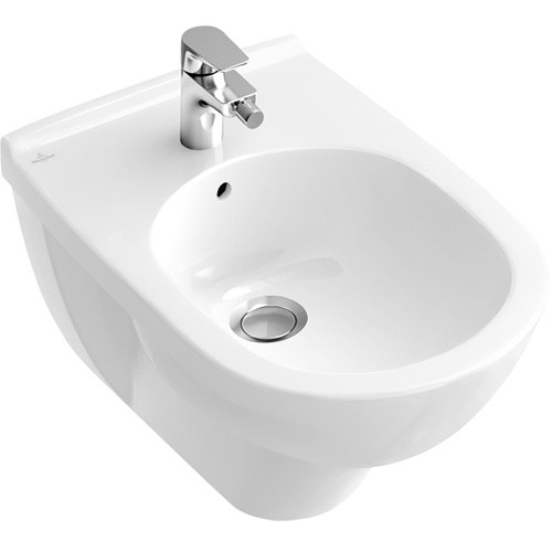 Villeroy & Boch Bidet O.novo 5460 360x560mm mit Überlauf wandhängend Weiß Alpin C+