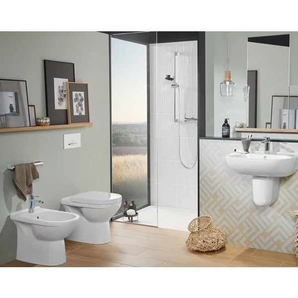 VB Bidet O.novo 5461 360x560mm Überl bodenstehend wandnah Weiß Alpin C+