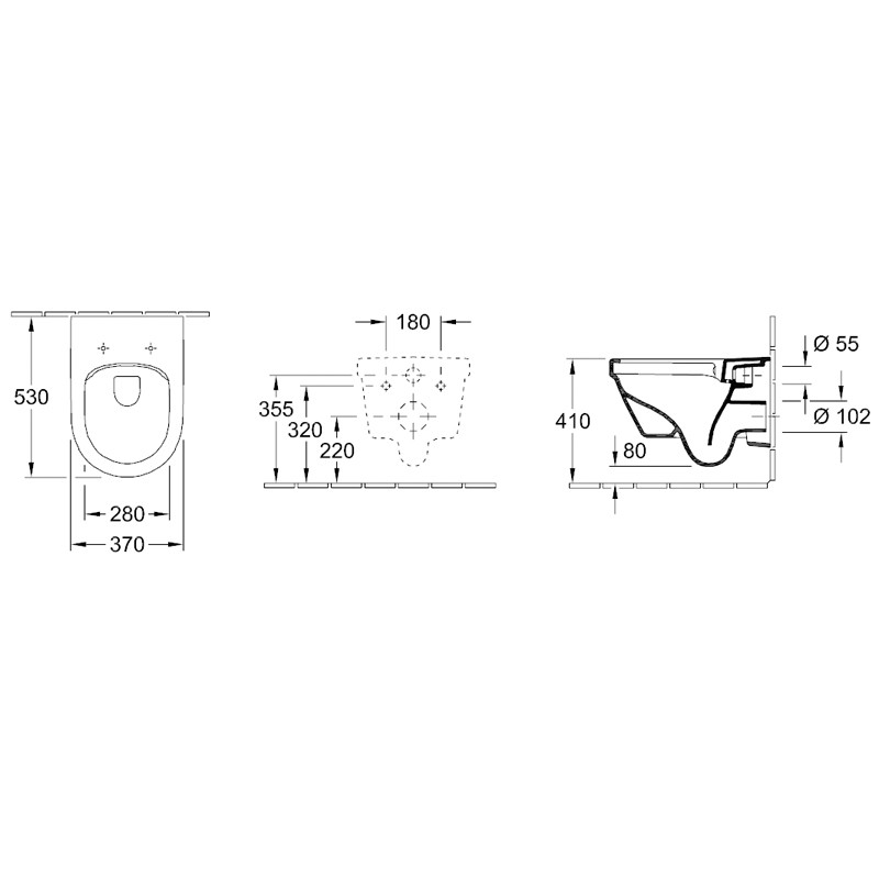 Villeroy & Boch Combi-Pack Architectura 5684HR vorher Omnia Architectura wandh Weiß Alpin C+