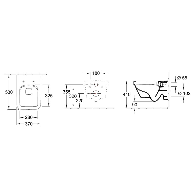 Villeroy & Boch Combi-Pack Architectura 5685 DirectFlush wandhängend Weiß Alpin