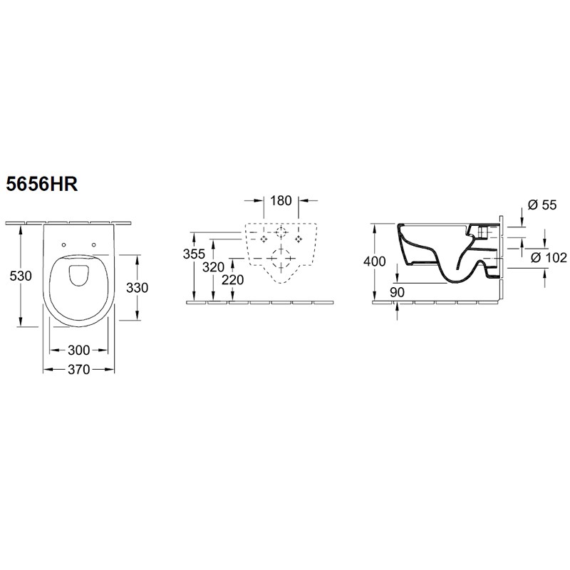 Villeroy & Boch Combi-Pack Avento 5656HR DirectFlush wandhängend Weiß Alpin