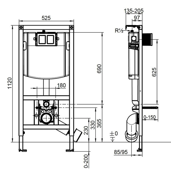 VB Combi-Pack ViConnect O.novo 5660D3 600x800mm wandhängend Weiß Alpin