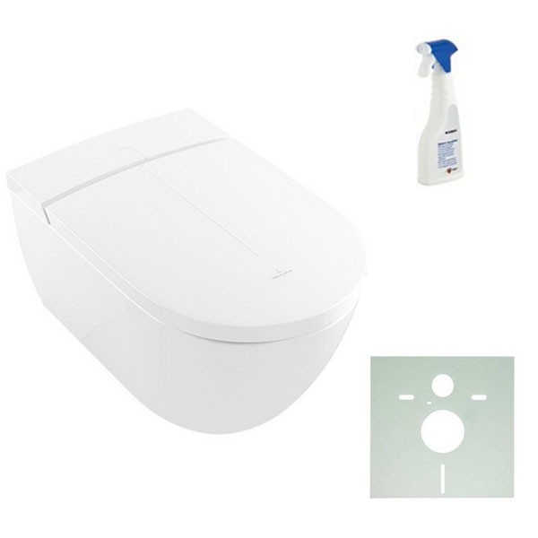 Villeroy & Boch Dusch-WC spülrandlos ViClean-I100 DirectFlush wandhängend Weiß Alpin C+ V00010R1