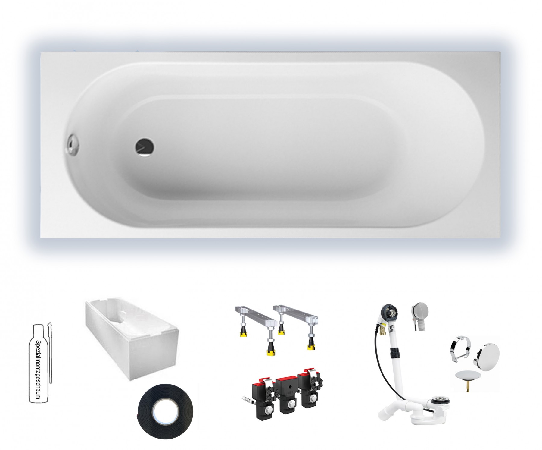 Villeroy & Boch Oberon 1600x750 Solo Rechteck Badewanne UBQ160OBE2V-01