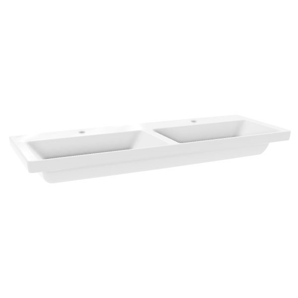 VB SchrankDWT Subway 3.0 1300x470mm re-eckig 2HL. o. ÜL. Weiß Alpin cplus