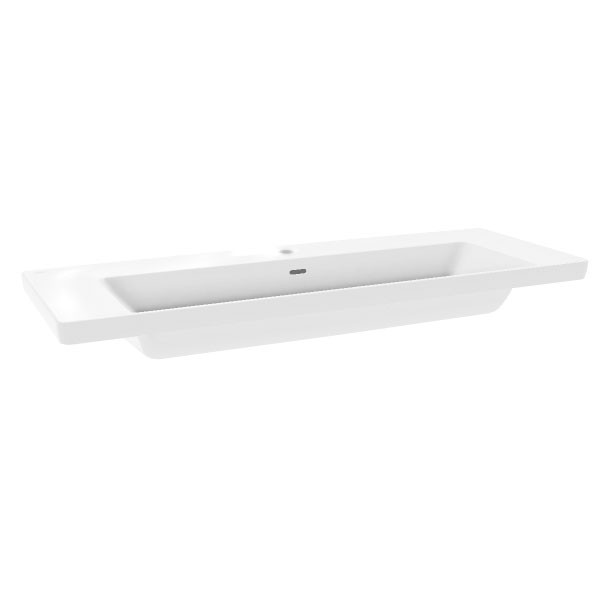 VB Schrankwaschtisch Subway 3.0 1300x 470mm Rechteck 1HL. m. ÜL. Weiß Alpin