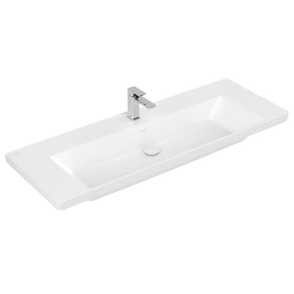 VB SchrankWT Subway 3.0 1300x470mm re-eckig 1HL. o. ÜL. Weiß Alpin cplus