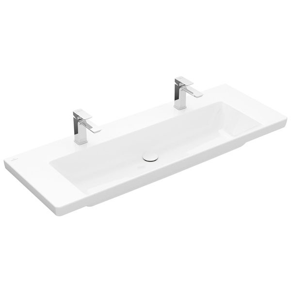 VB SchrankWT Subway 3.0 1300x470mm re-eckig 2HL. o. ÜL. Weiß Alpin cplus