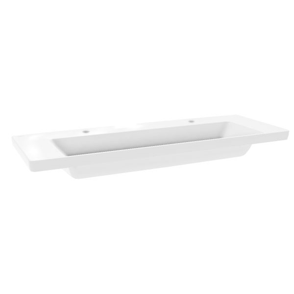 VB SchrankWT Subway 3.0 1300x470mm re-eckig 2HL. o. ÜL. Weiß Alpin cplus