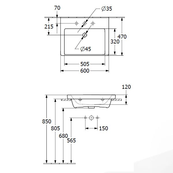 VB SchrankWT Subway 3.0 600x470mm re-eckig 1HL. m. ÜL. geschl. we Alpin