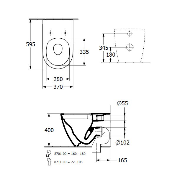 VB T-WC Subway 3.0 370x600x400mm ov bodenst Abg waagr m TwistFlush weAlpinc+