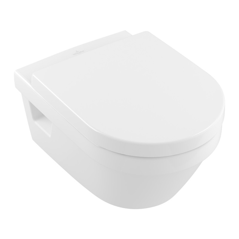 Villeroy & Boch TS-WC spülrandlos Architectura 5684 370x530mm wandh Weiß Alpin AntiBac C+