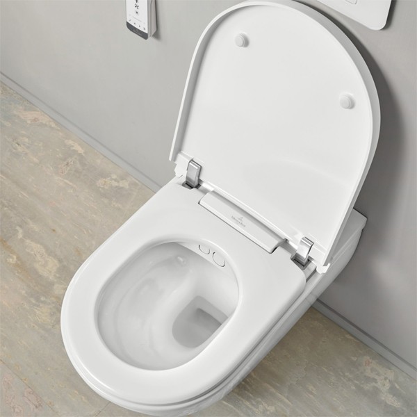VB Dusch-WC spülrandlos ViClean-I200 595 x385x400mm Oval Weiß Alpin CeramicPlus