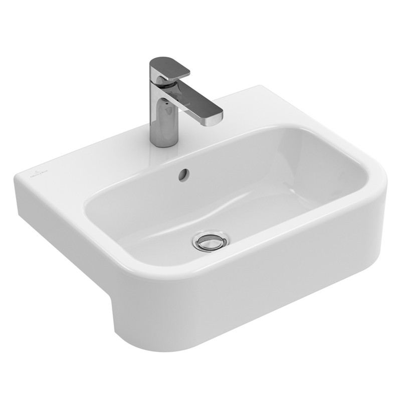 Villeroy & Boch VWT Architectura 4190 550x430mm mittl HL durchg Überl Eckig WeißAlpin