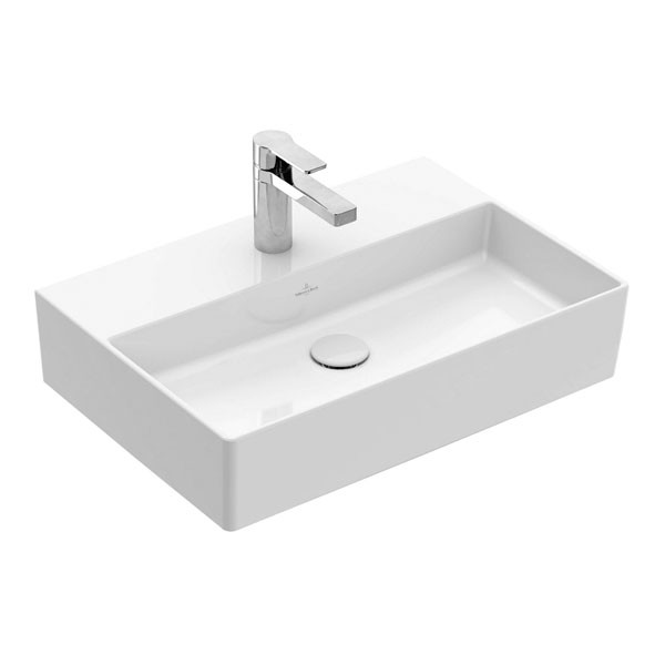 VB Waschbecken Memento 2.0 4A2261 600x420mm Rechteck Weiß Alpin C+