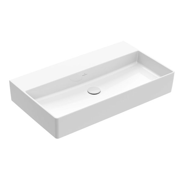 VB Waschbecken Memento 2.0 4A2283 800x470mm Rechteck Weiß Alpin C+