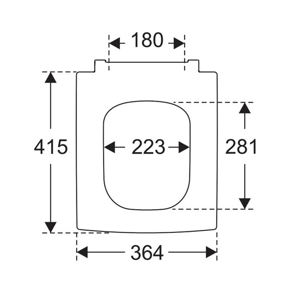 VB WC-Sitz Memento 2.0 8M24S1 Rechteck Graphite