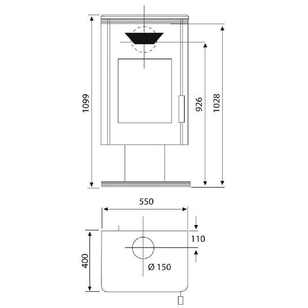 Wamsler Kaminofen "Trion" grau, KF 101-88 Trion