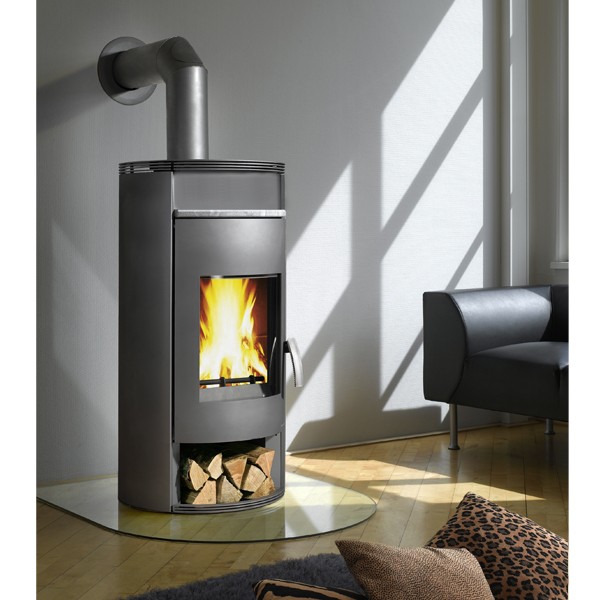 Wamsler Kaminofen "Atlas" grau mit Speichersteinen, KF 101-81 Atlas