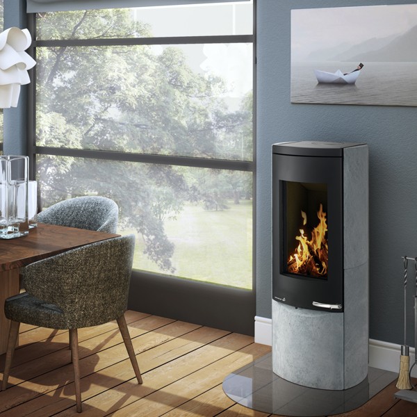 Wamsler Kaminofen "Myra" schwarz Naturstein, KF 113-81 Myra