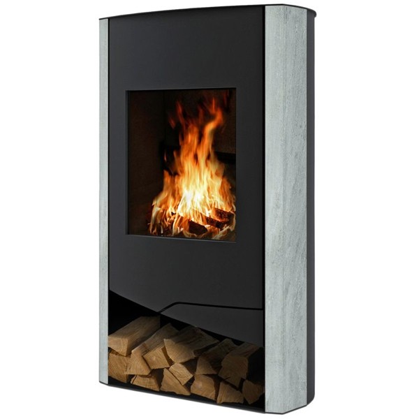 Wamsler Kaminofen N-Line schwarz Naturstein, KF 111-55 N-Line