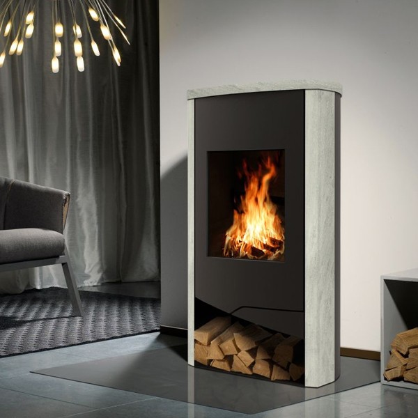 Wamsler Kaminofen N-Line "Nevada" schwarz Naturstein, KF 111-55 N-Line