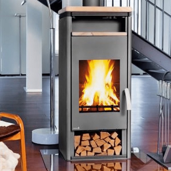 Wamsler Kaminofen "Orpheus" grau mit Sandstein, KF 101-80 Orpheus APSA/WSA