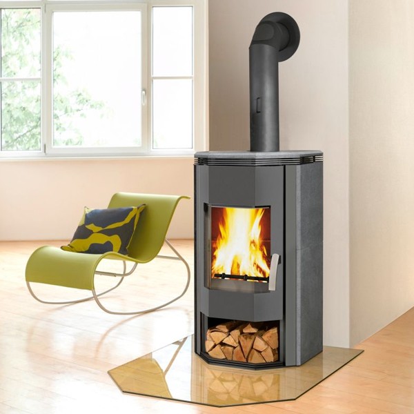 Wamsler Kaminofen "Prisma" grau Naturstein, KF 101-83 PSF