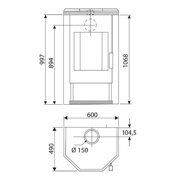 Wamsler Kaminofen "Prisma" grau Naturstein, KF 101-83 PSF