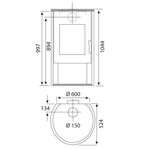 Wamsler Kaminofen "Rona" grau, KF 101-81 RF
