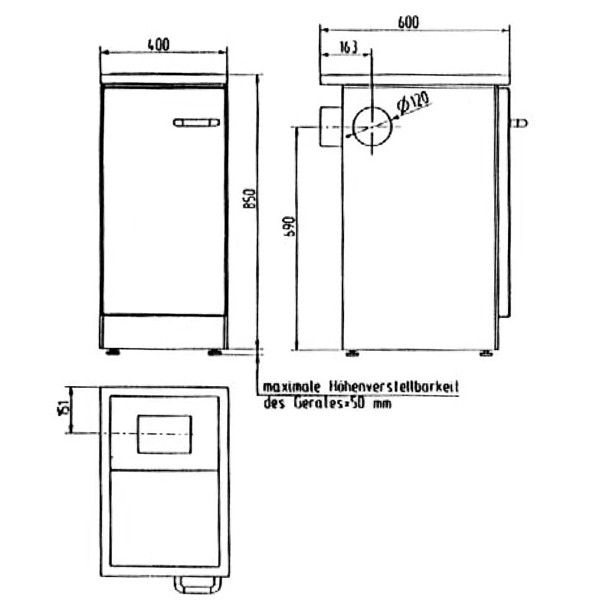 Wamsler Beistellherd K144 S weiß, K 144 S