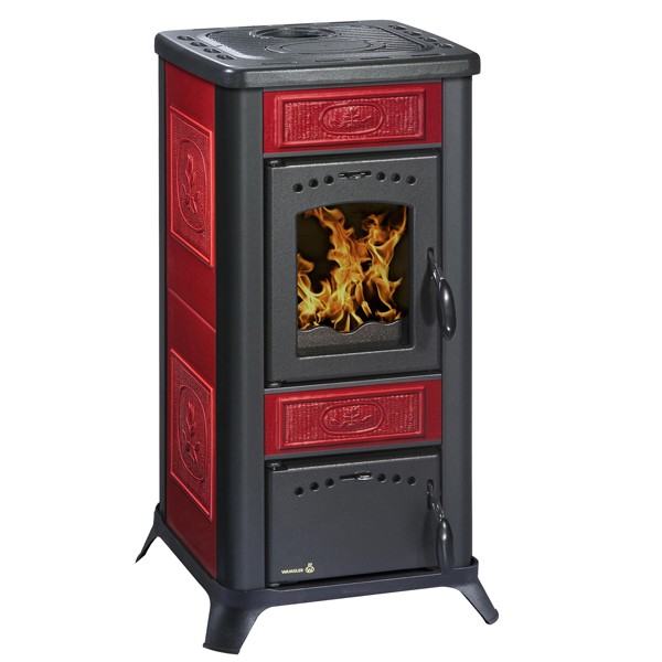 Wamsler Romantikofen Keramik bordeaux, KF 188 Romantik