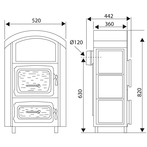 Wamsler Stubenofen Keramik grün 6 KW