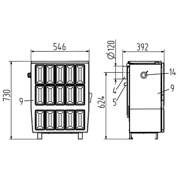 Wamsler Dauerbrandofen KS 109-6 A , KS 109-6A