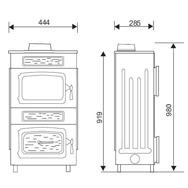 WO109-8-F SCHW, FENST.,OB.ANSCHLUSS. 8KW