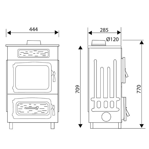 Wamsler Werkstattofen mit Obenanschluss WO 109-6 F/O, WO 1096-6F/-O