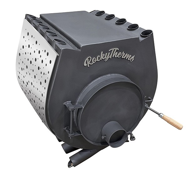 Warmluftofen Rockytherm 24kW mit Herdplatte Werkstattofen inkl. Kat. Auswahlset