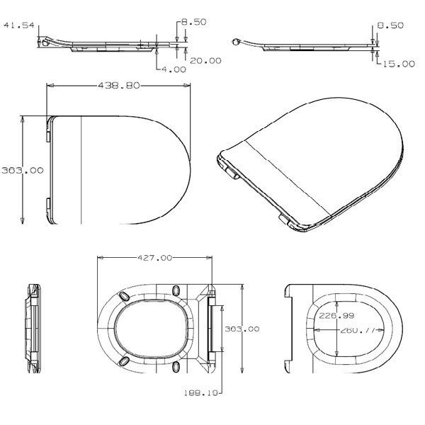 WC-Sitz Rocky Deluxe mit Softclose-Funktion und Schnelllösescharnieren