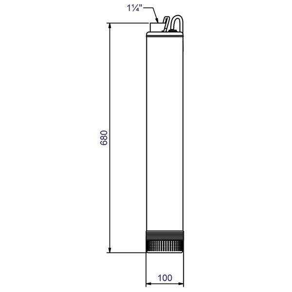 Aquasub 100-100M 230V 20m Kabel inkl. Kondensatorstecker 40mF